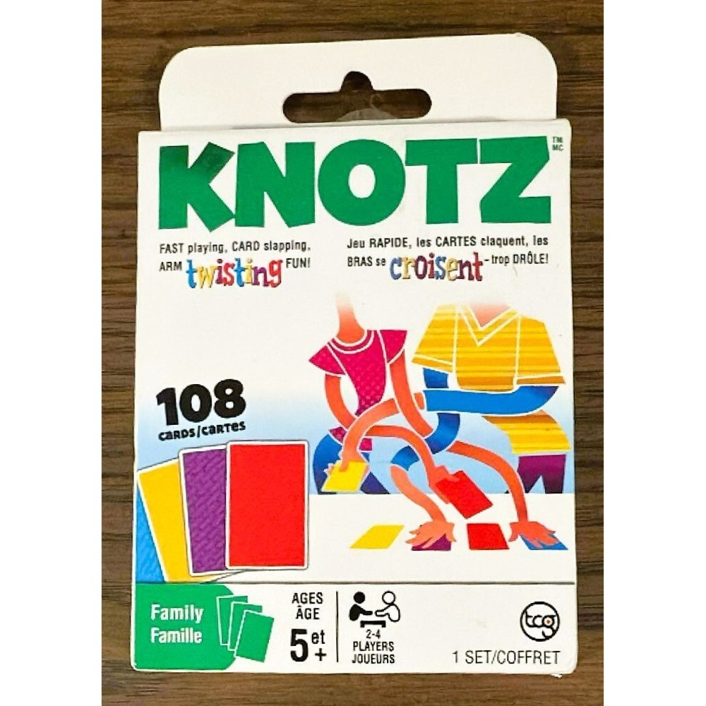 NEW Knotz Card Game, Fast Playing Card Slapping Arm Twisting 2-4 players Ages 5+